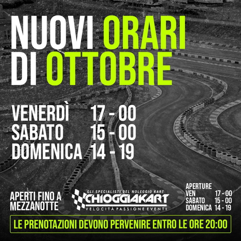 NUOVI ORARI OTTOBRE